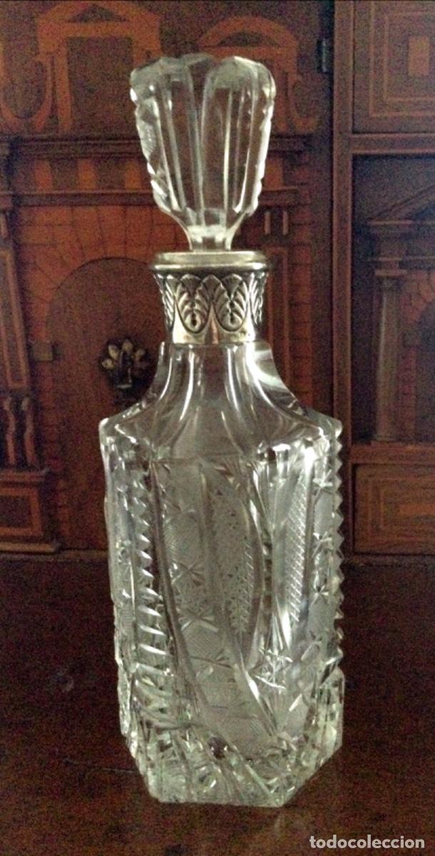 Botellas antiguas: Botella de cristal y plata - Foto 4