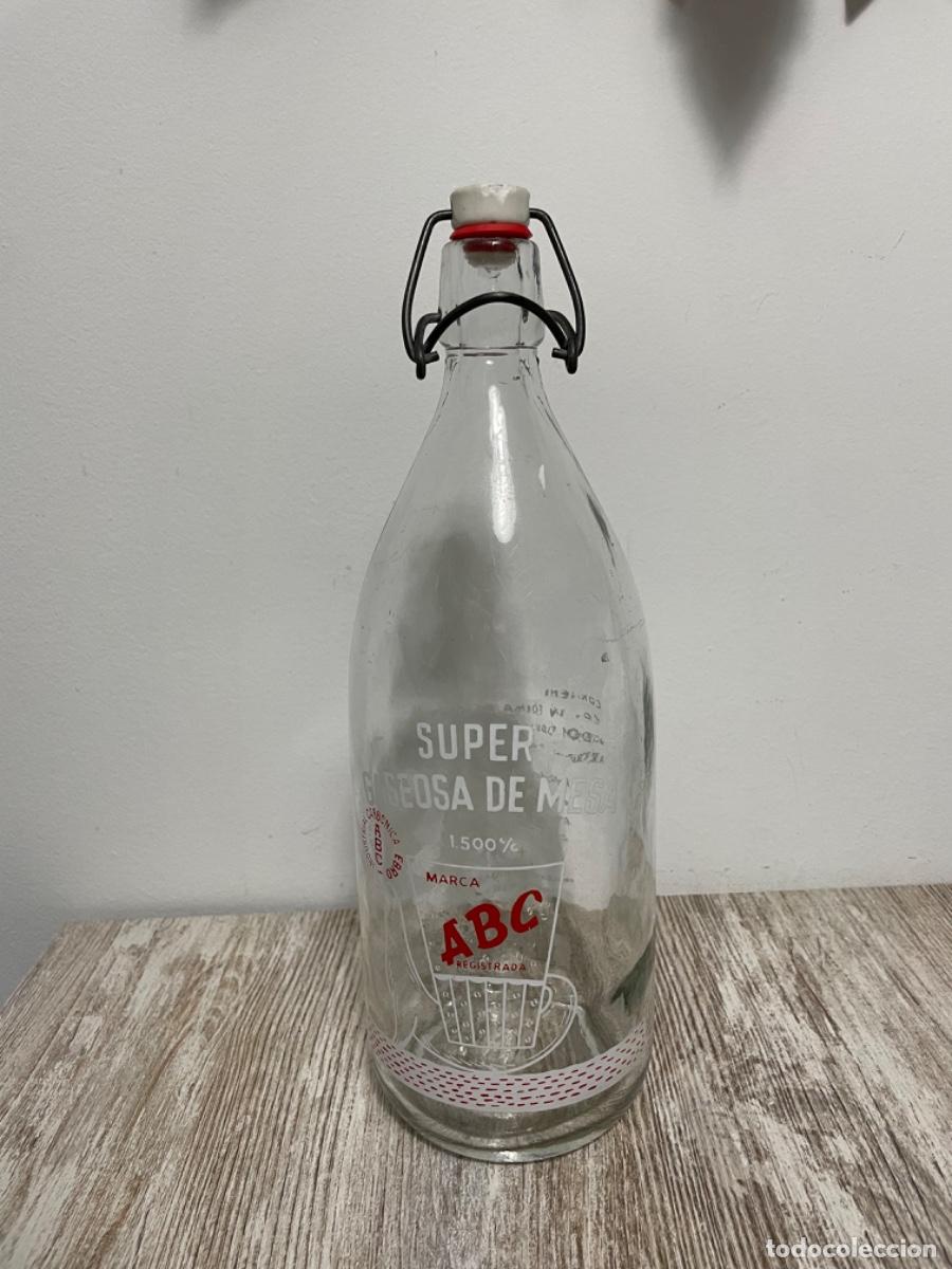 Botellas antiguas: BOTELLA GASEOSA GRANDE ABC - Foto 1