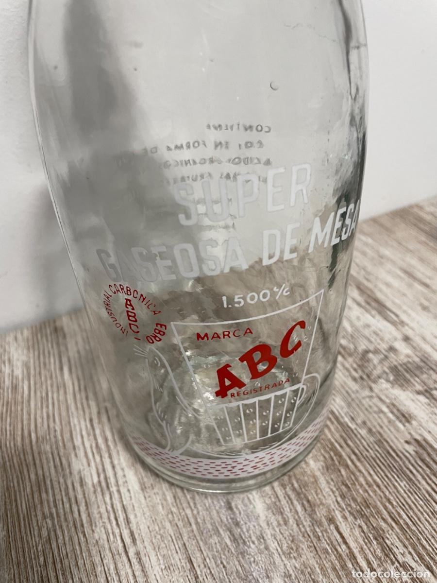 Botellas antiguas: BOTELLA GASEOSA GRANDE ABC - Foto 4