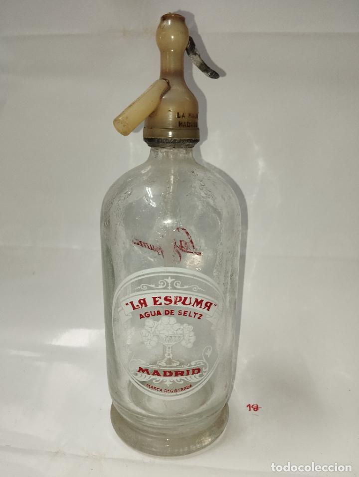 Botellas antiguas: SIF&Oacute;N LA ESPUMA DE MADRID - Foto 1