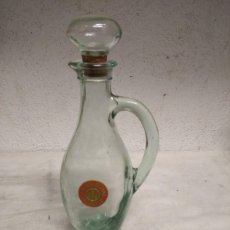 Botellas antiguas: ANTIGUA CURIOSA BOTELLA DE CRISTAL, PUBLICIDAD CAIXA RURAL DE BENICARLO, CASTELLO, VALENCIA