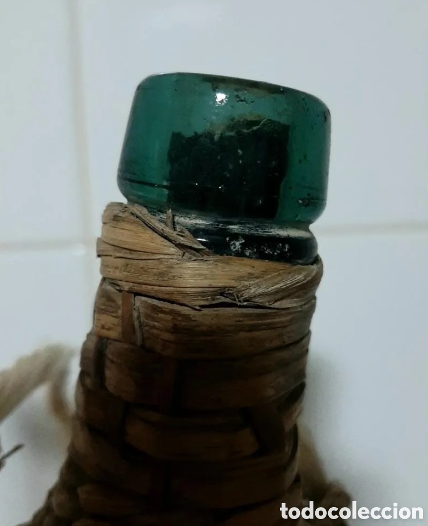 Botellas antiguas: Damajuana. Cantimplora antigua - Foto 3
