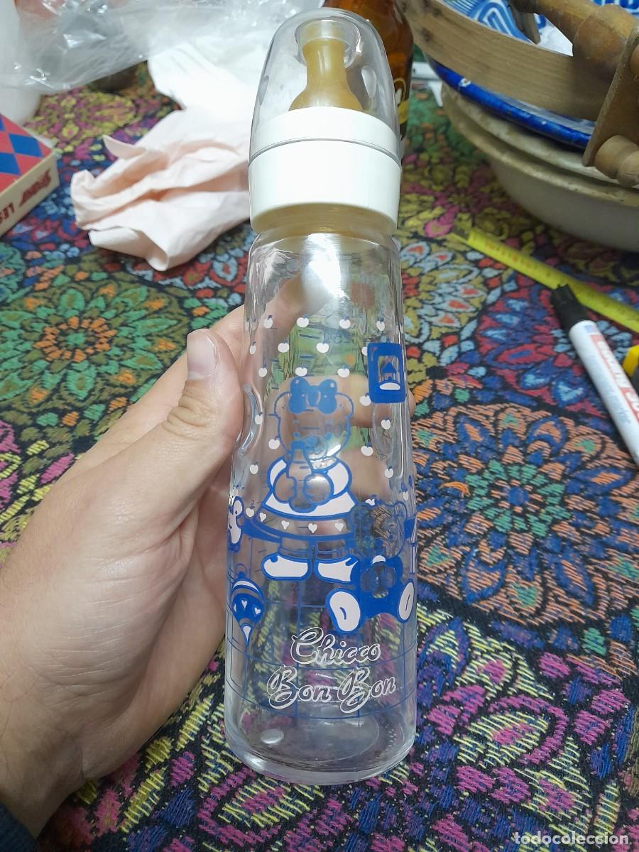 Botellas antiguas: Biberon de cristal Chicco Bon Bon - Foto 1