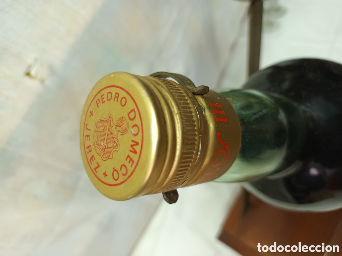 Botellas antiguas: Gran expositor Carlos III antiguo - Foto 6