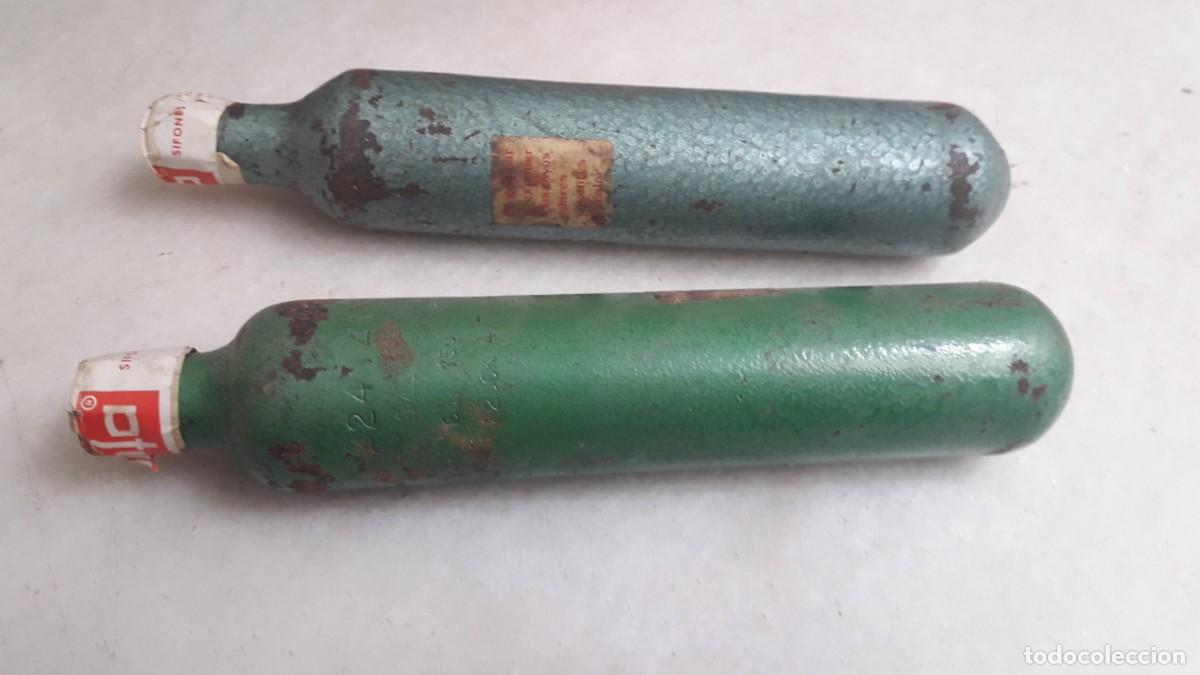 Botellas antiguas: BOMBONAS DE GAS PARA SIF&Oacute;N - Foto 1
