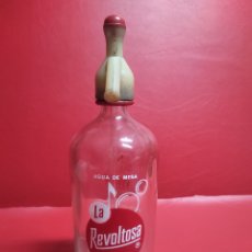 Botellas antiguas: ANTIGUO SIFÓN EN SERIGRAFÍA DE LA MARCA LA REVOLTOSA