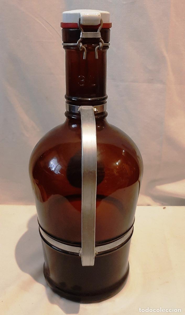 Botellas antiguas: Botella cristal &aacute;mbar alemana - Foto 4