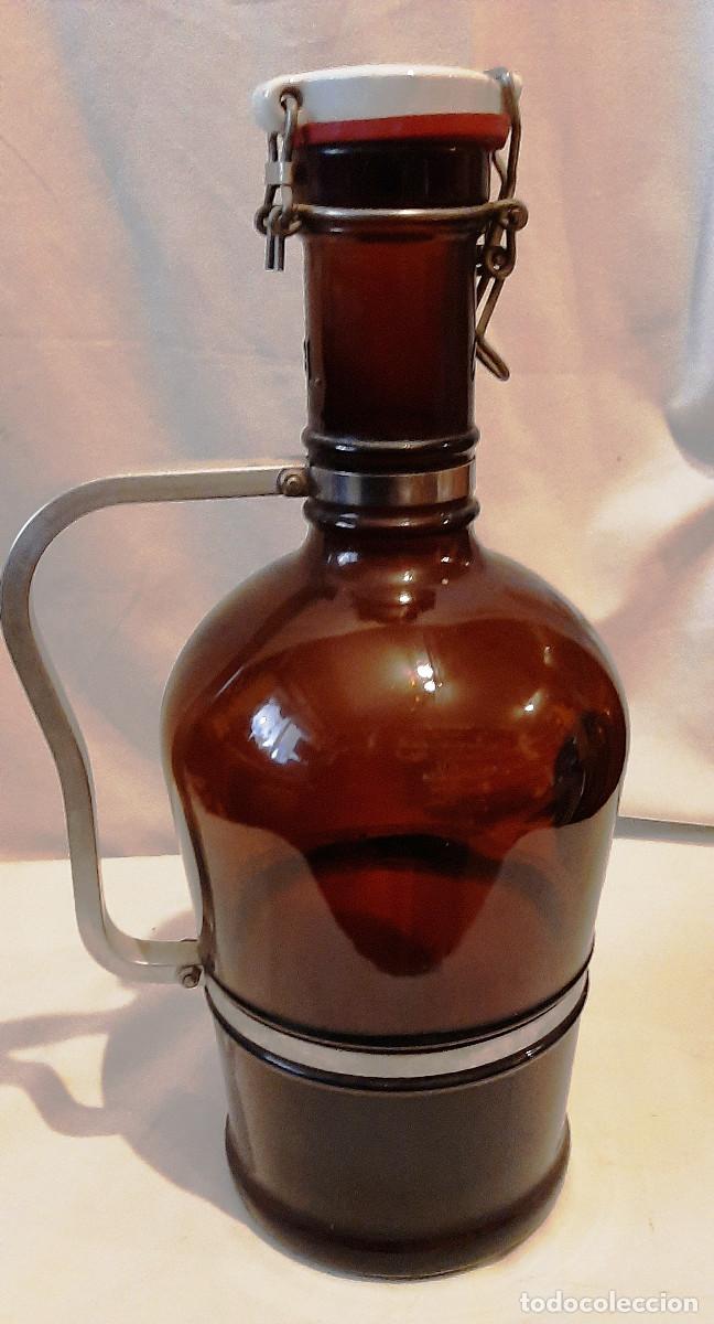 Botellas antiguas: Botella cristal &aacute;mbar alemana - Foto 5