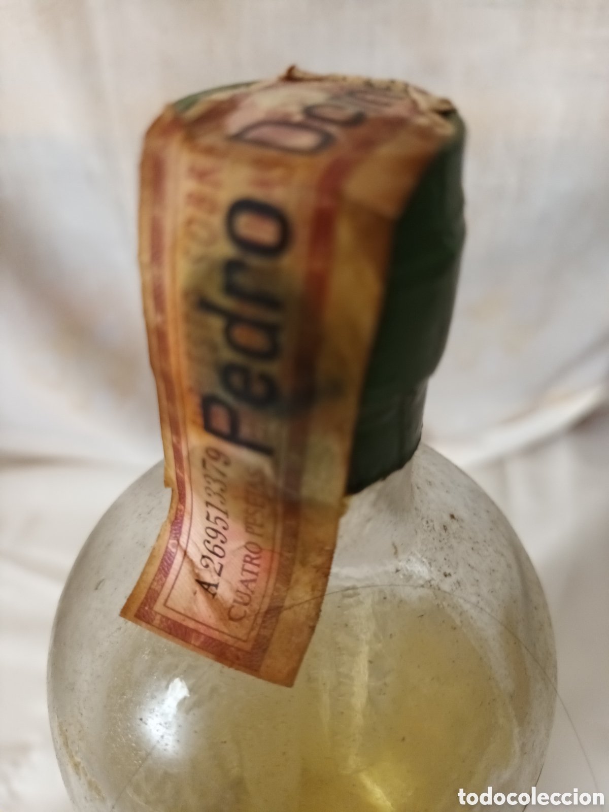 Botellas antiguas: Antigua botella de An&iacute;s Pedro Domecg - Foto 5