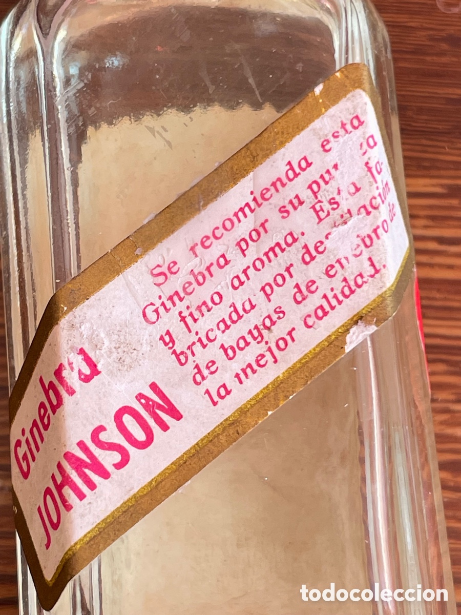 Botellas antiguas: Ginebra seca triple JOHNSON - Foto 3