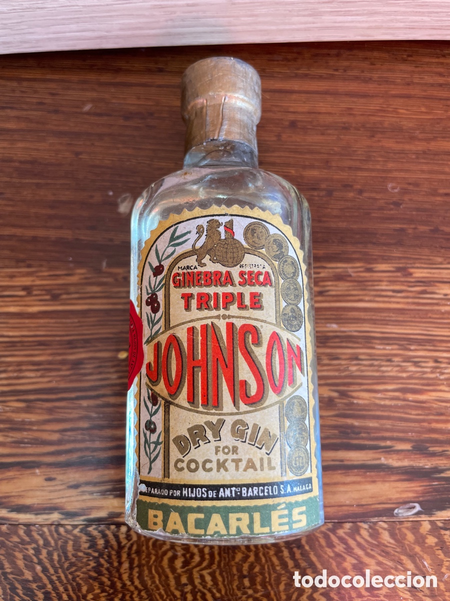 Botellas antiguas: Ginebra seca triple JOHNSON - Foto 1