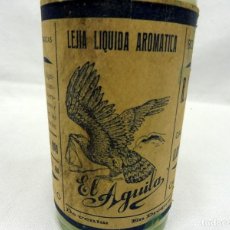 Botellas antiguas: ANTIGUA BOTELLA DE LEJÍA VACÍA - EL AGUILA - DISTRIBUIDA POR R. SANCHEZ NORIEGA - LLANES - ASTURIAS