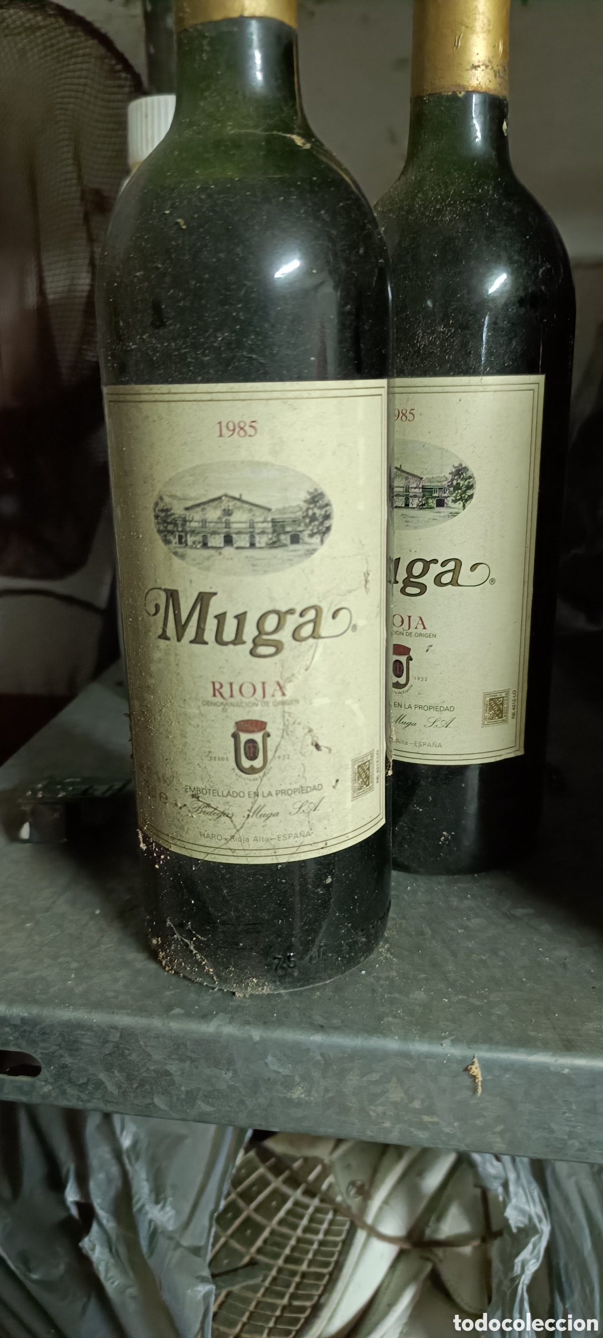 Botellas antiguas: Muga botella de vino - Foto 2