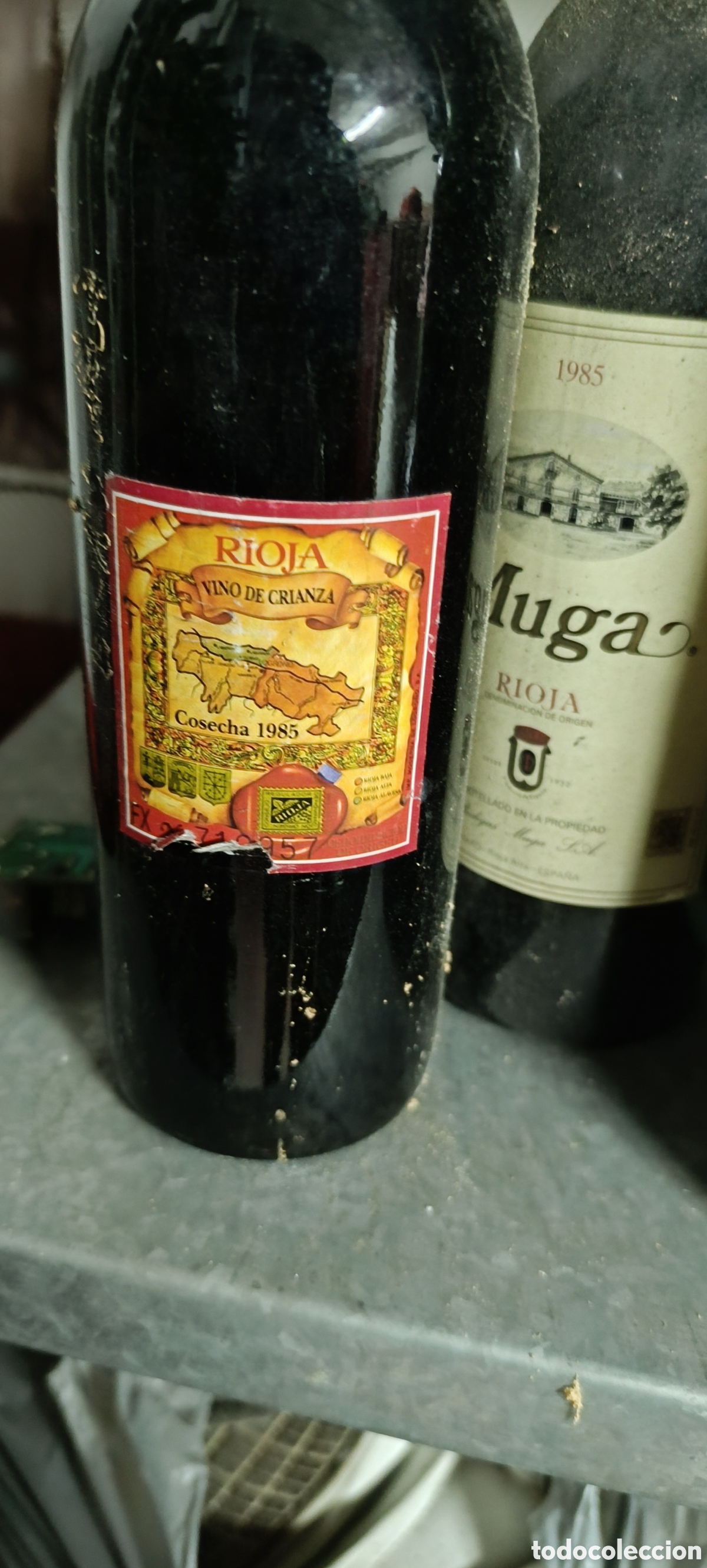 Botellas antiguas: Muga botella de vino - Foto 3