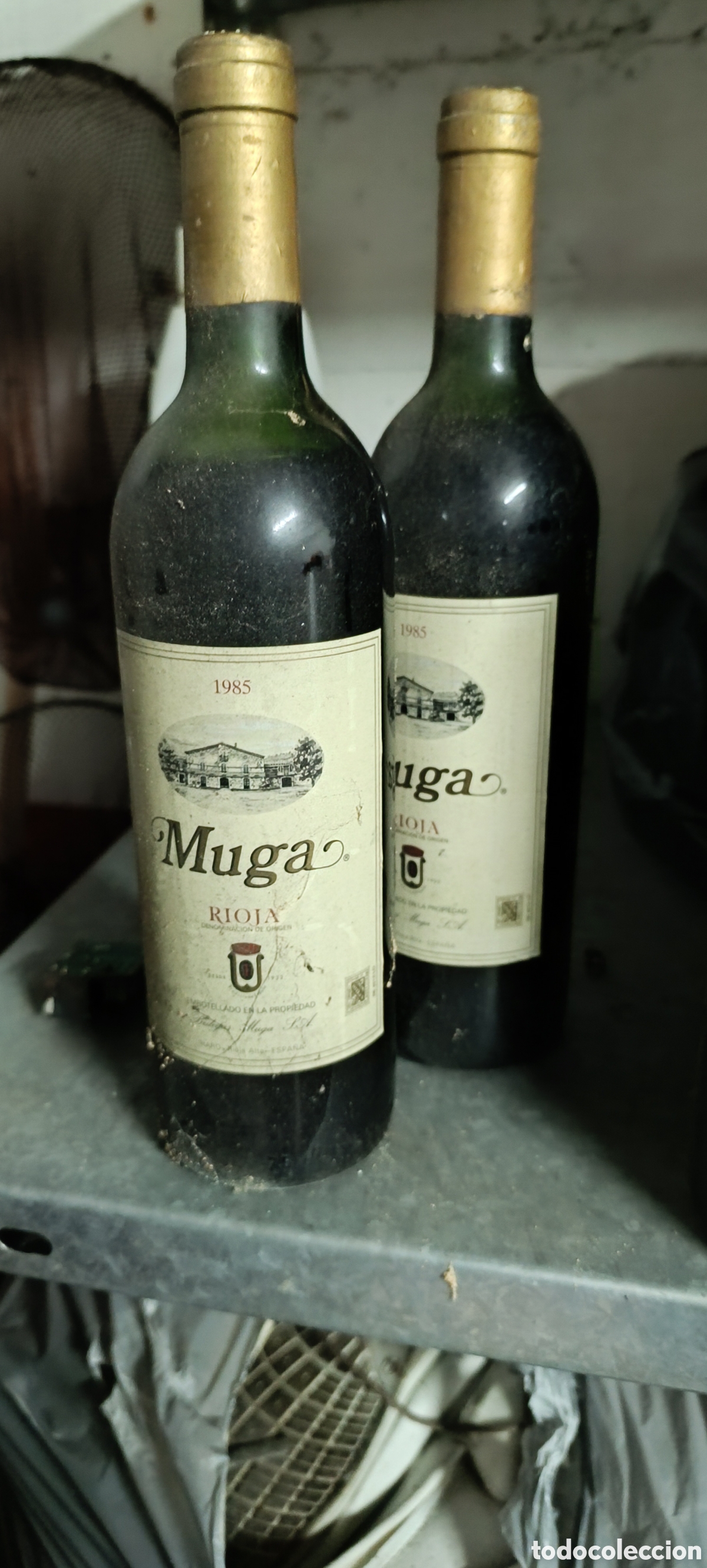 Botellas antiguas: Muga botella de vino - Foto 1