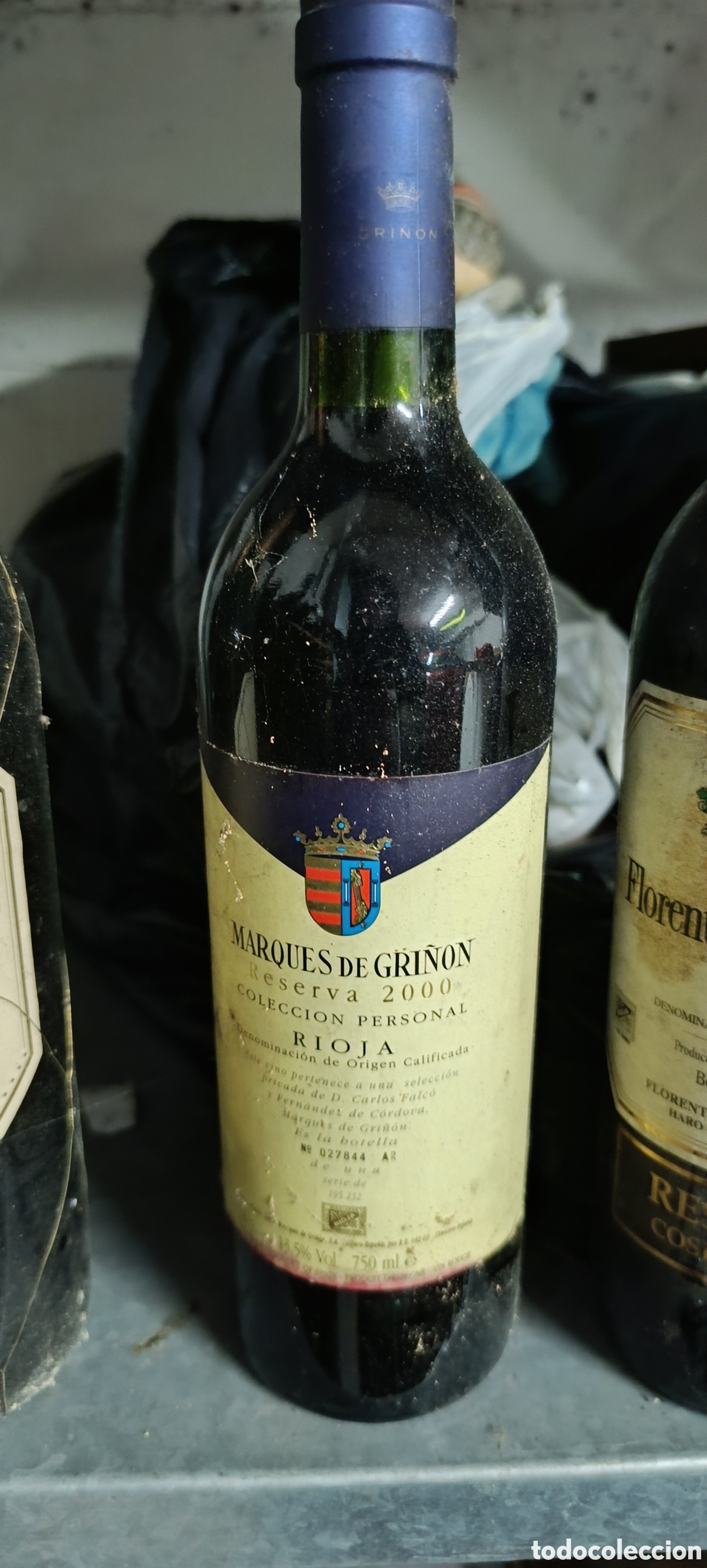 Botellas antiguas: Marques de gri&ntilde;&oacute;n rioja reserva 2000 - Foto 1