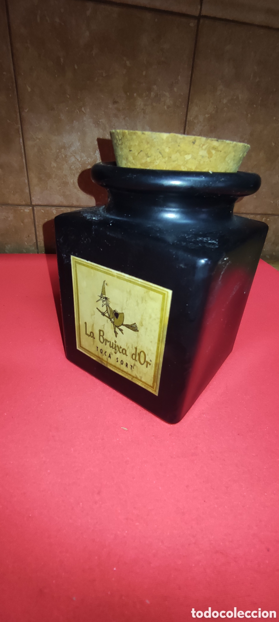 Botellas antiguas: BOTE DE CRISTAL LA BRUJA DE ORO - Foto 3