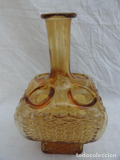 Botellas antiguas: BOTELLA CRISTAL COLOR AMBAR. - Foto 3
