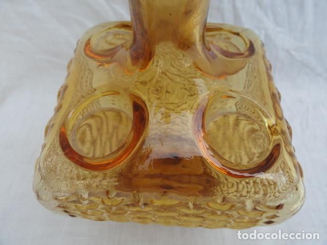 Botellas antiguas: BOTELLA CRISTAL COLOR AMBAR. - Foto 5
