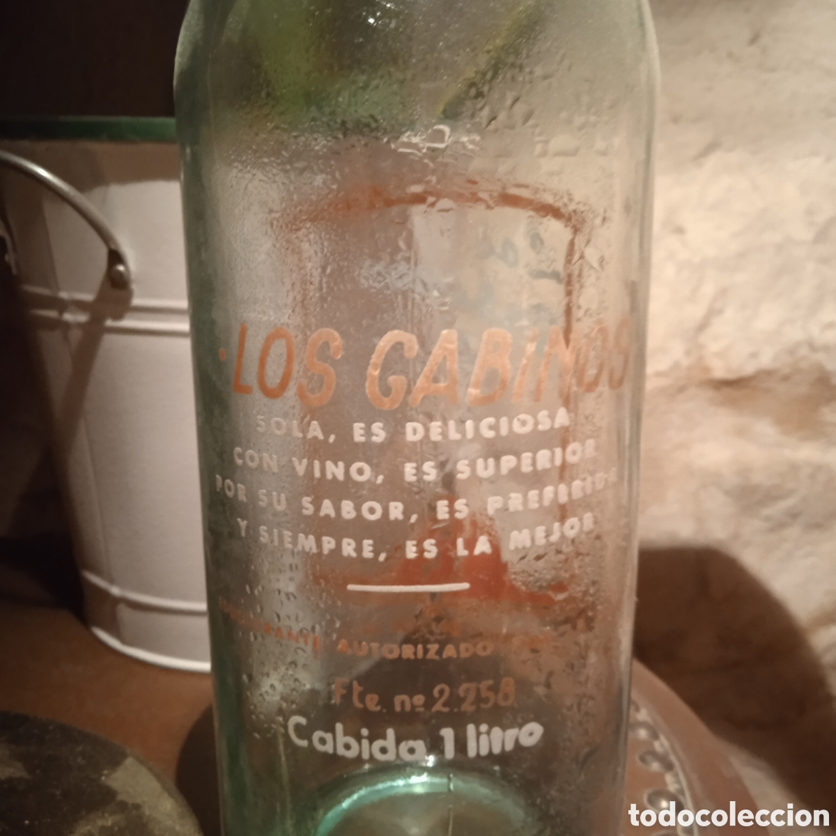 Botellas antiguas: Botella de gaseosa los gabinos - Foto 3