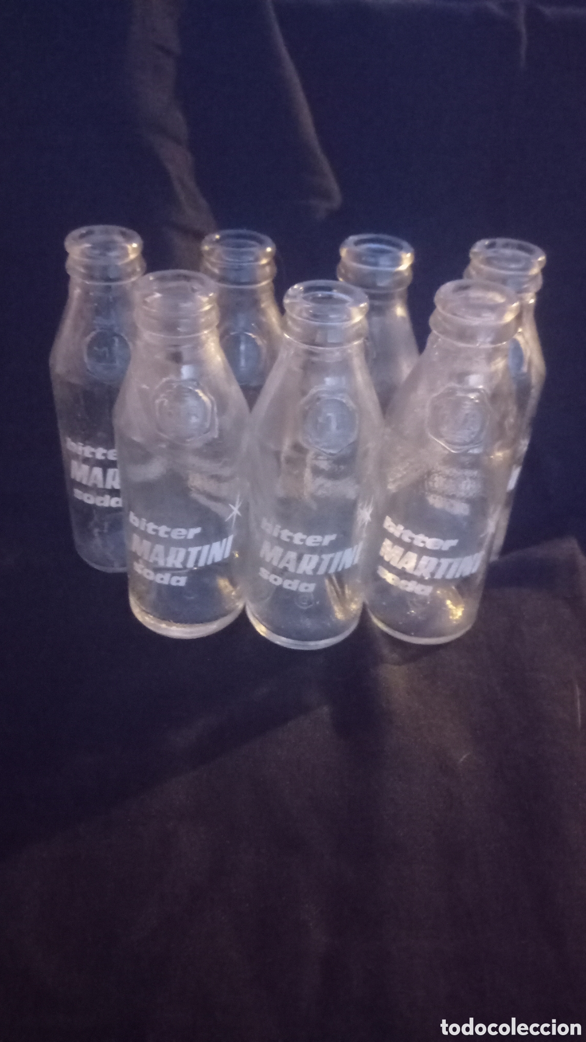 Botellas antiguas: Lote botellas botellin Bitter Martini Soda - Foto 2