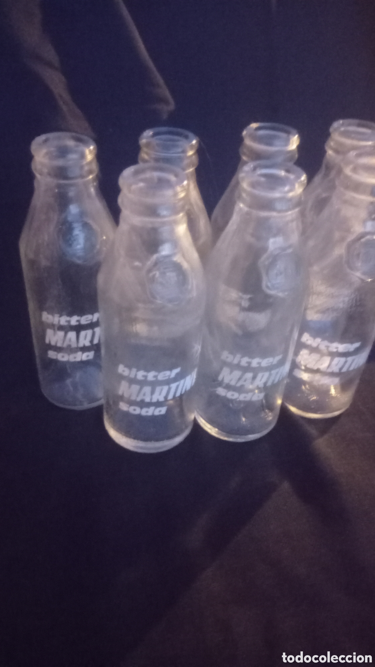 Botellas antiguas: Lote botellas botellin Bitter Martini Soda - Foto 3
