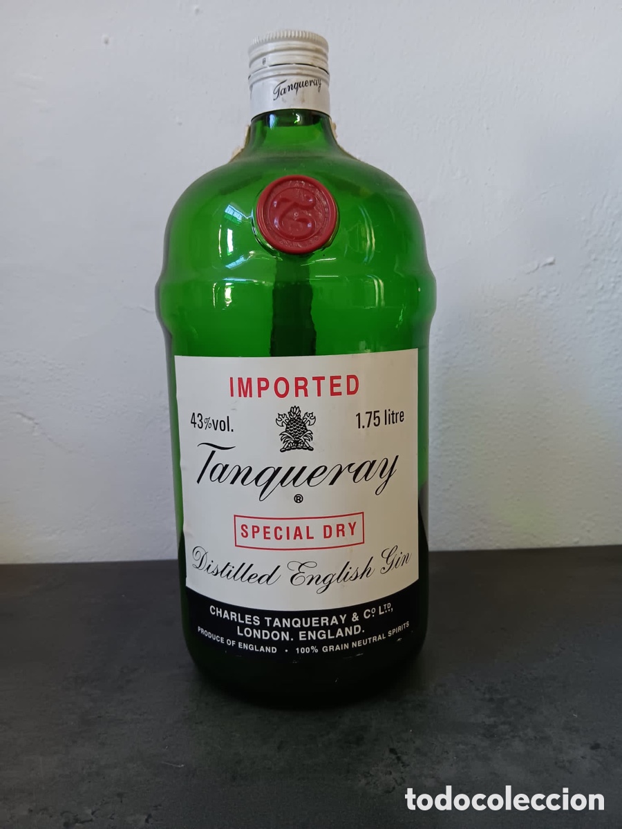 Botellas antiguas: BOTELLA DE TANQUERAY 1.75 litros - Foto 1