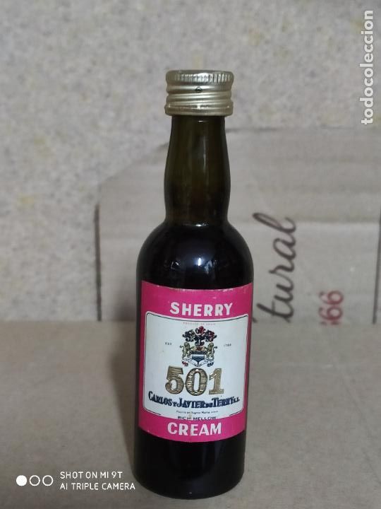 Botellas antiguas: cream 501 miniatura terry - Foto 1