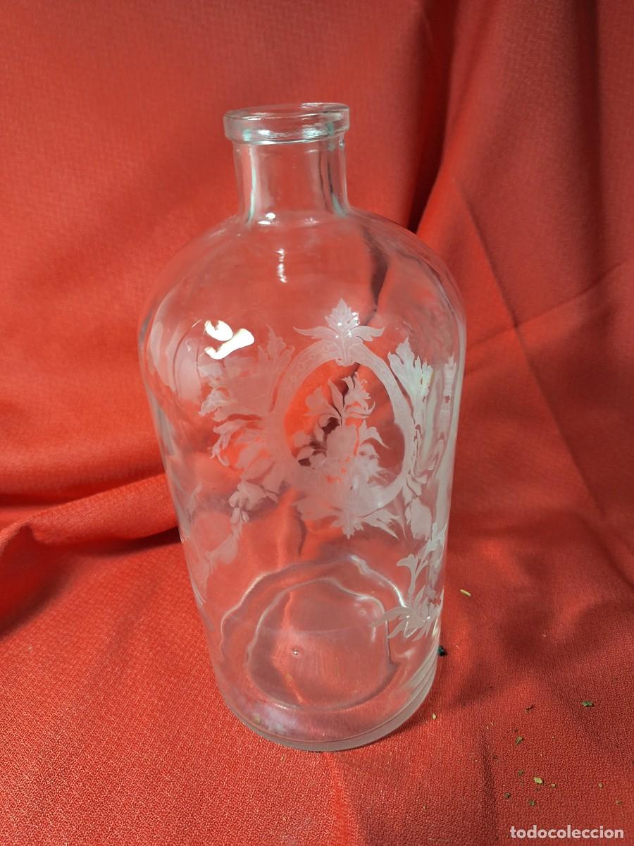 Botellas antiguas: Antigua botella de cristal. - Foto 2