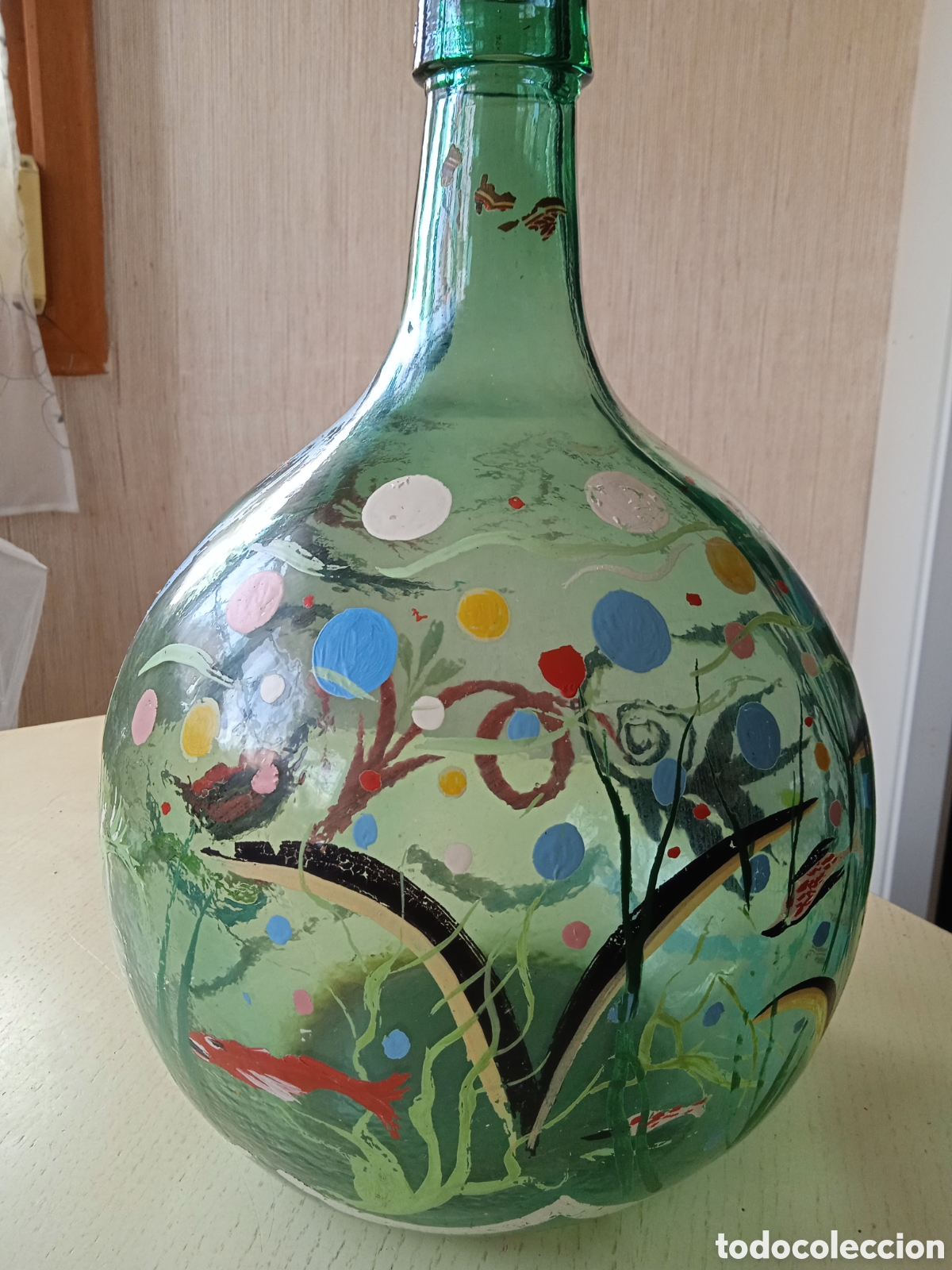Botellas antiguas: Damajuana Pintada - Foto 2