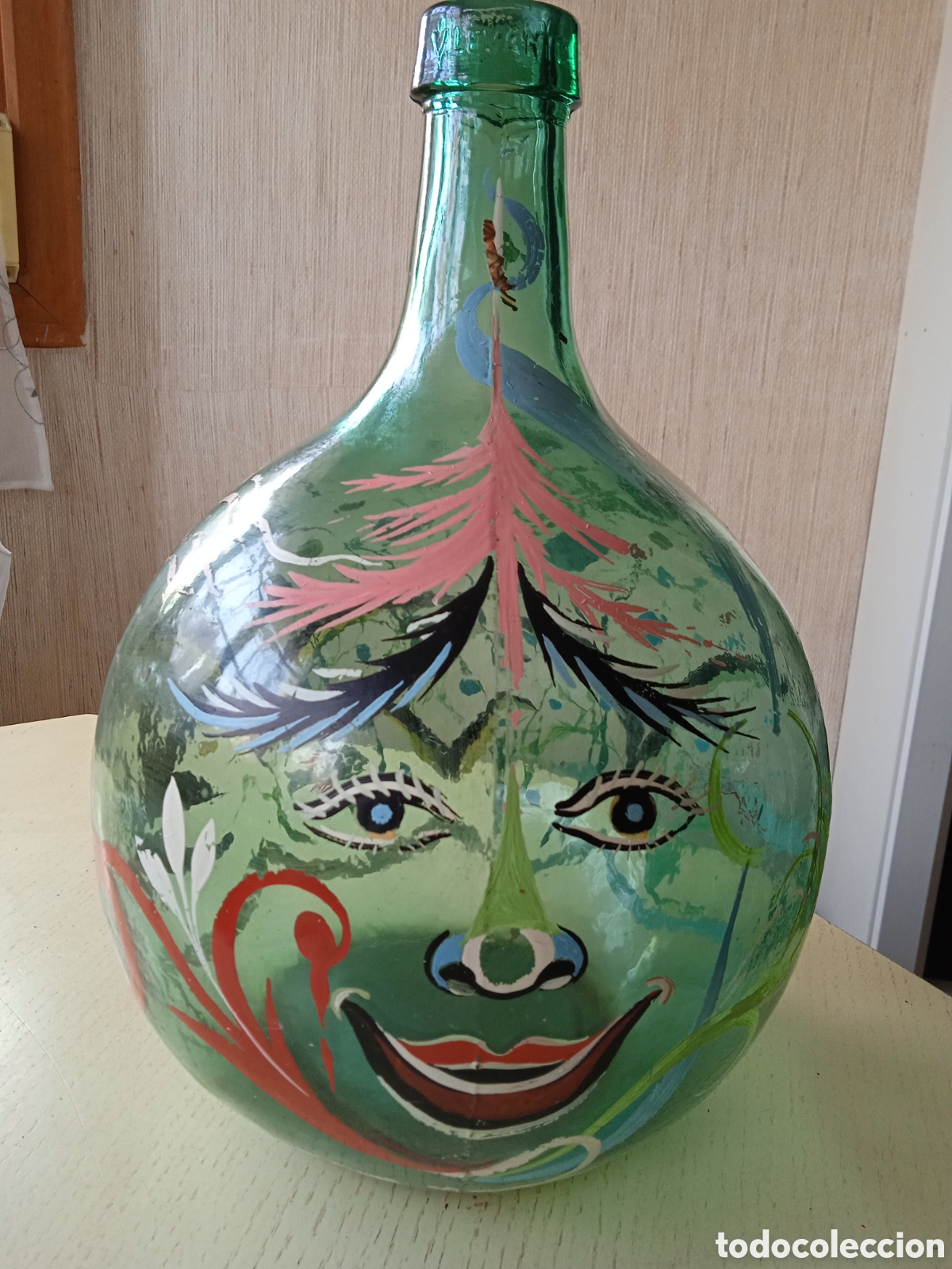 Botellas antiguas: Damajuana Pintada - Foto 1
