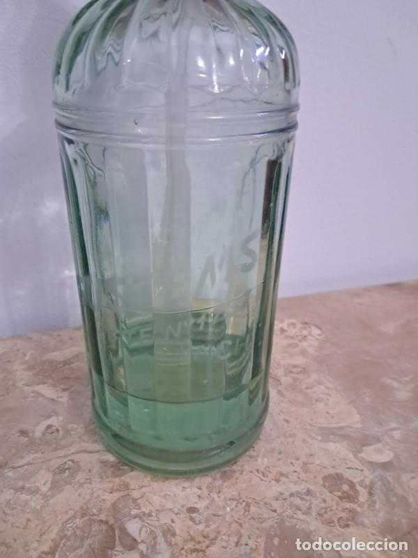 Botellas antiguas: SIF&Oacute;N BOTELLA CRISTAL CON RELIEVE SIN MARCA - Foto 2