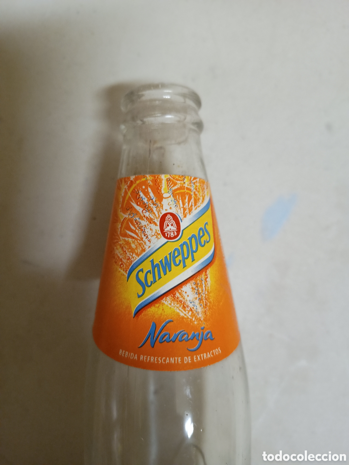 Botellas antiguas: Botella de schweppes Naranja - Foto 2