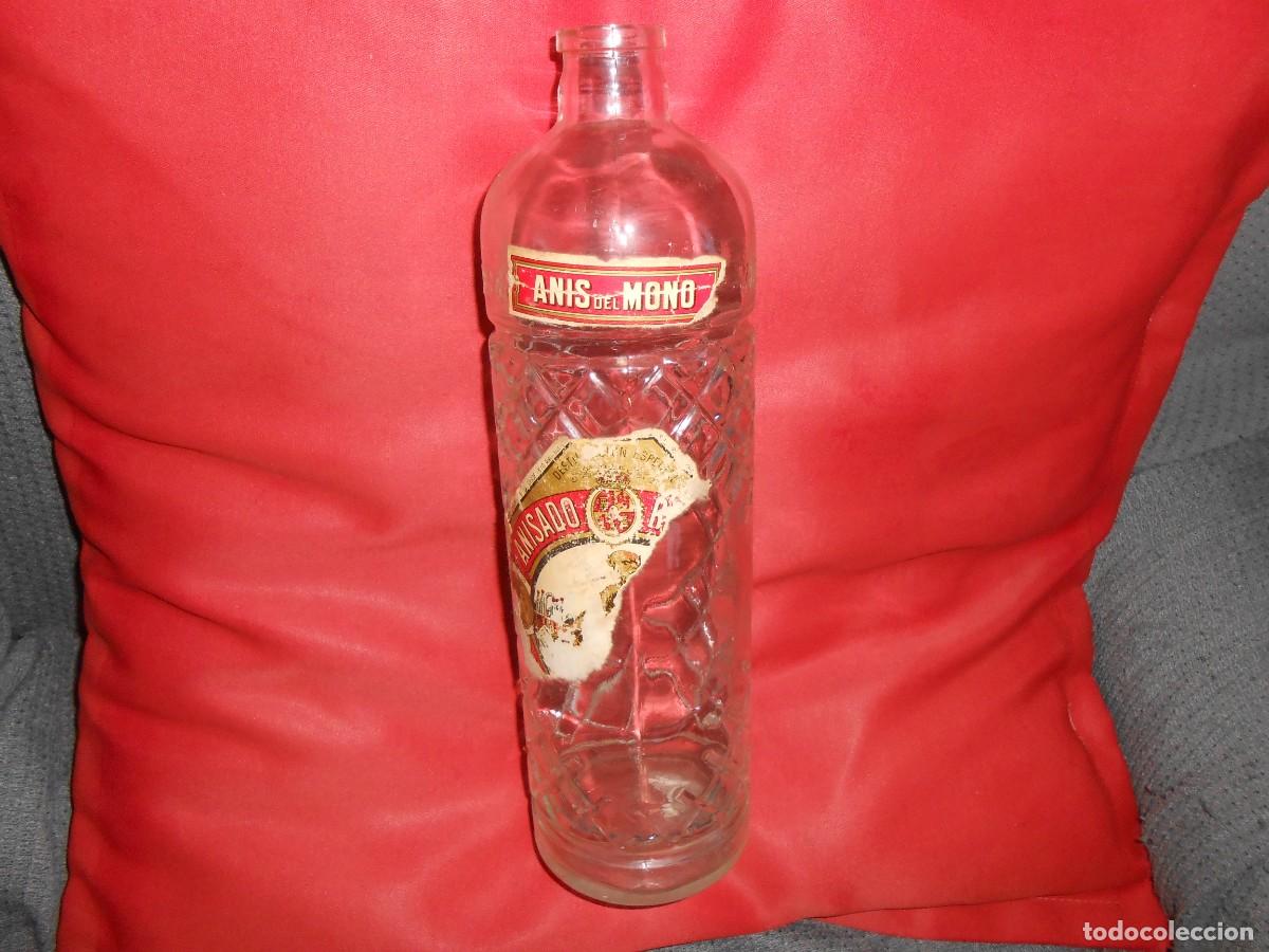 Botellas antiguas: Botella ANIS DEL MONO -Vacia- - Foto 1