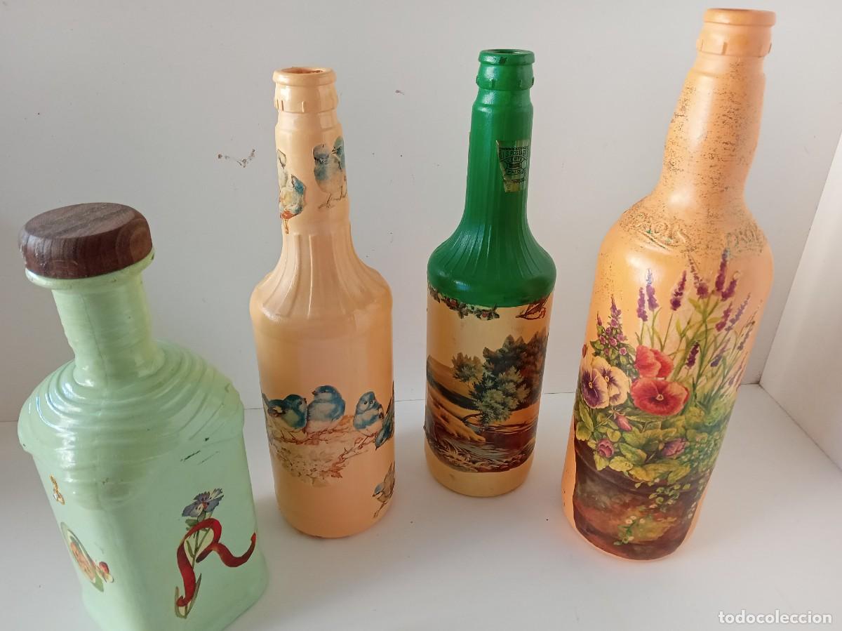 Botellas antiguas: Colecci&oacute;n de botellas pintadas a mano - Foto 1