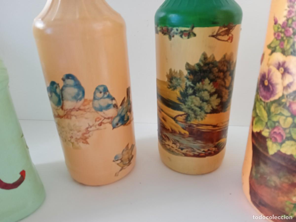 Botellas antiguas: Colecci&oacute;n de botellas pintadas a mano - Foto 2