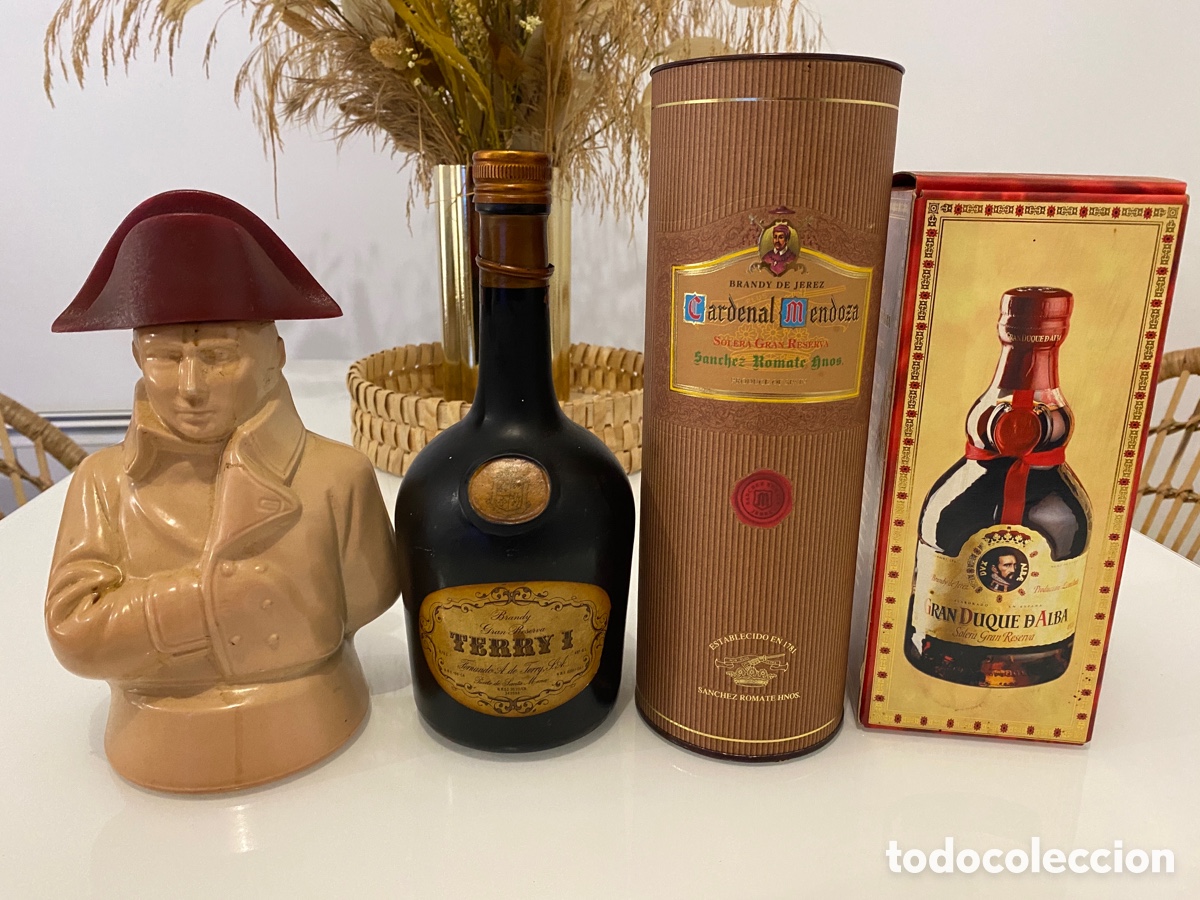 Botellas antiguas: Cajas y botellas de brandy - Foto 1