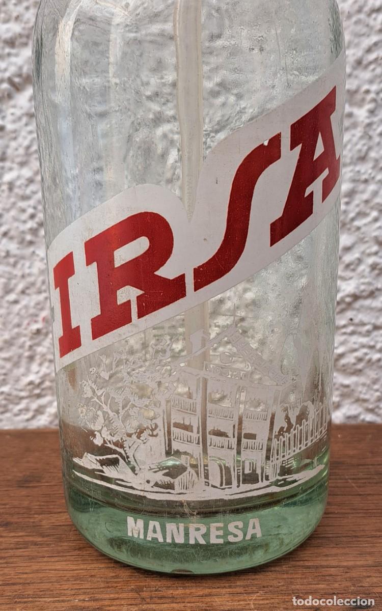 Botellas antiguas: Sif&oacute;n marca Irsa, Manresa - Foto 2