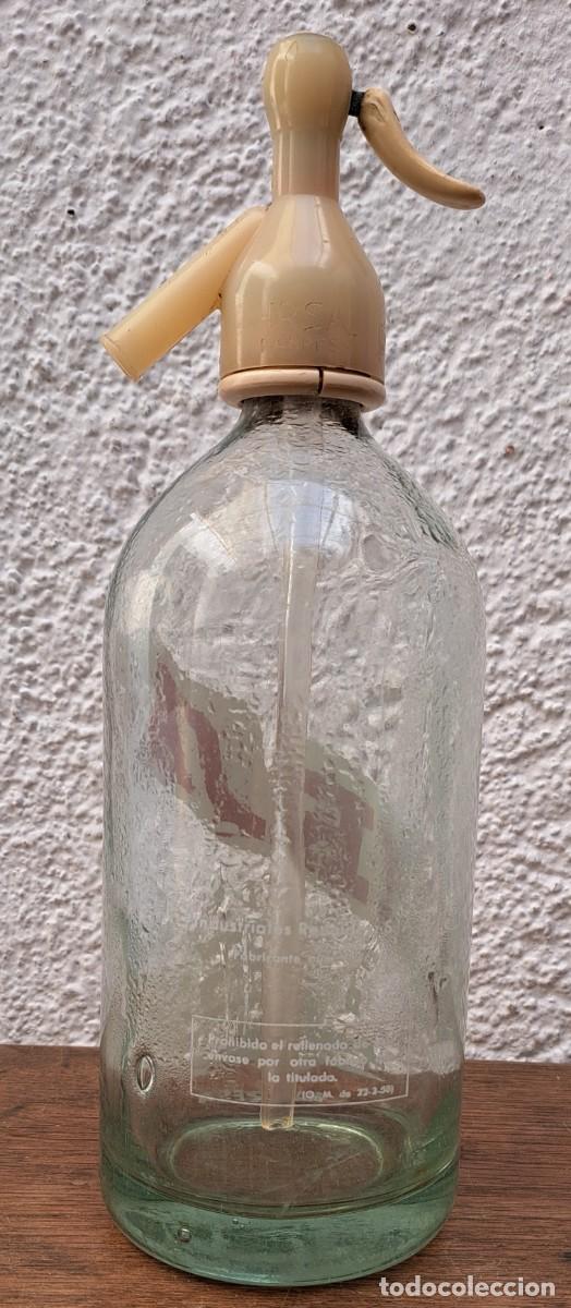 Botellas antiguas: Sif&oacute;n marca Irsa, Manresa - Foto 3