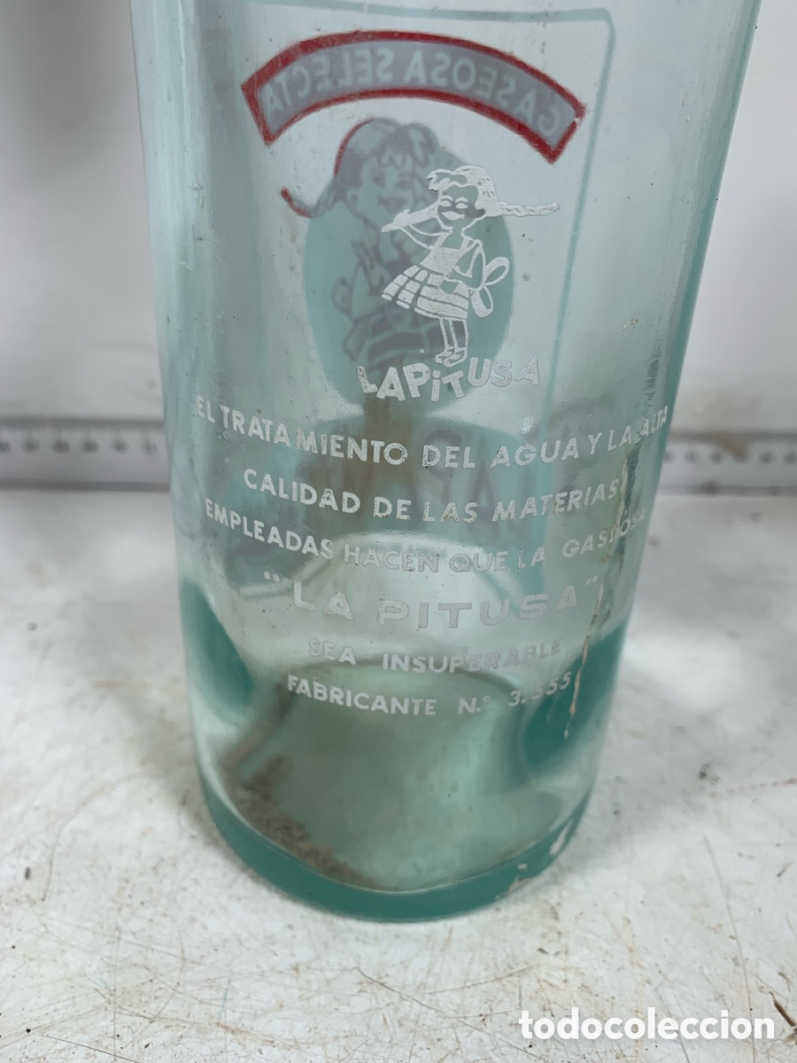 Botellas antiguas: 01_botella gaseosa la Pitusa - Foto 4