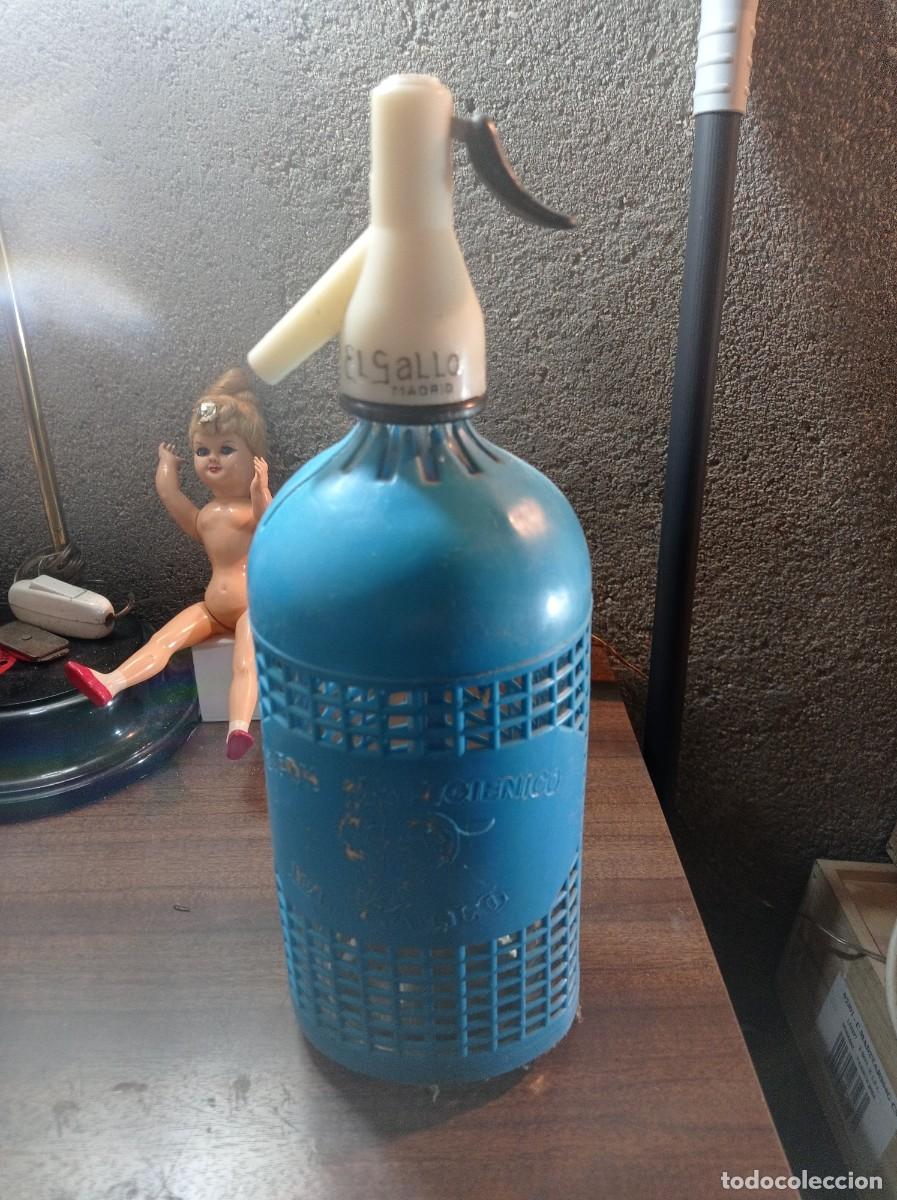 Botellas antiguas: Antiguo sif&oacute;n , Marca El Gallo, Madrid - Foto 1
