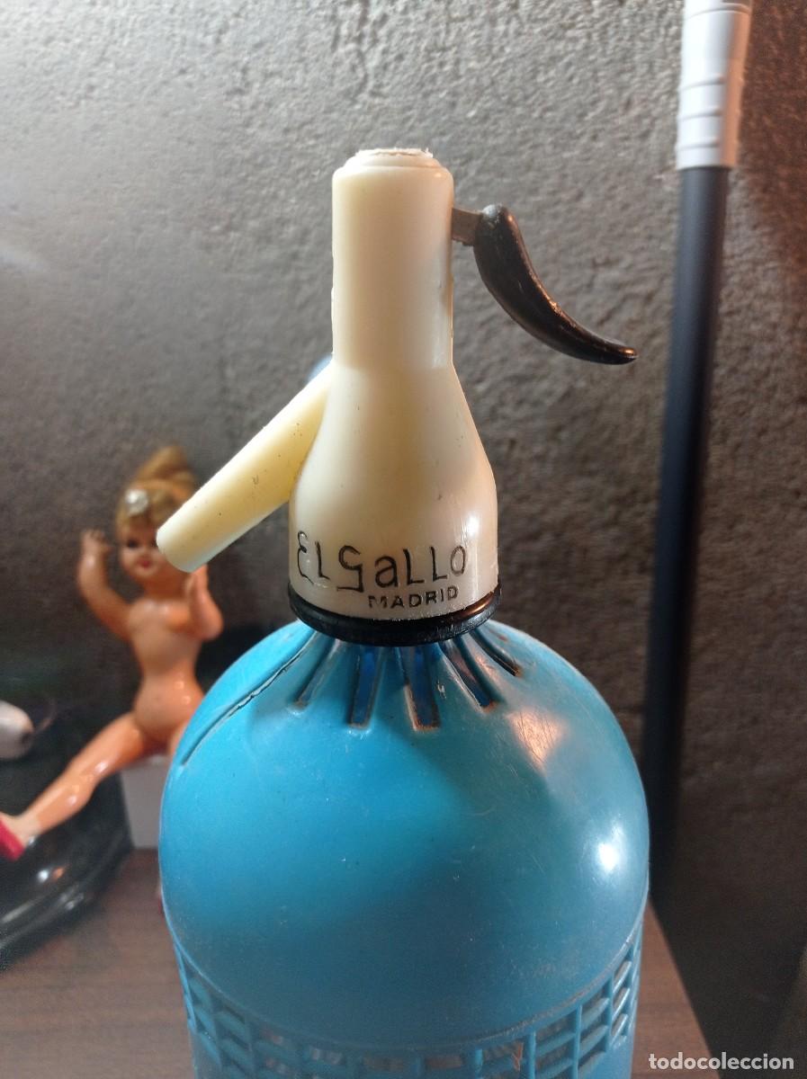 Botellas antiguas: Antiguo sif&oacute;n , Marca El Gallo, Madrid - Foto 2