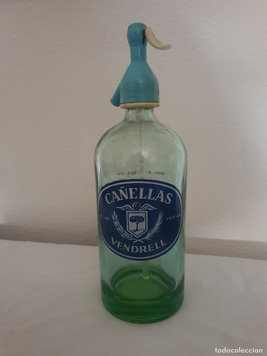 Botellas antiguas: SIFON DE LA MARCA CA&Ntilde;ELLAS - Foto 1