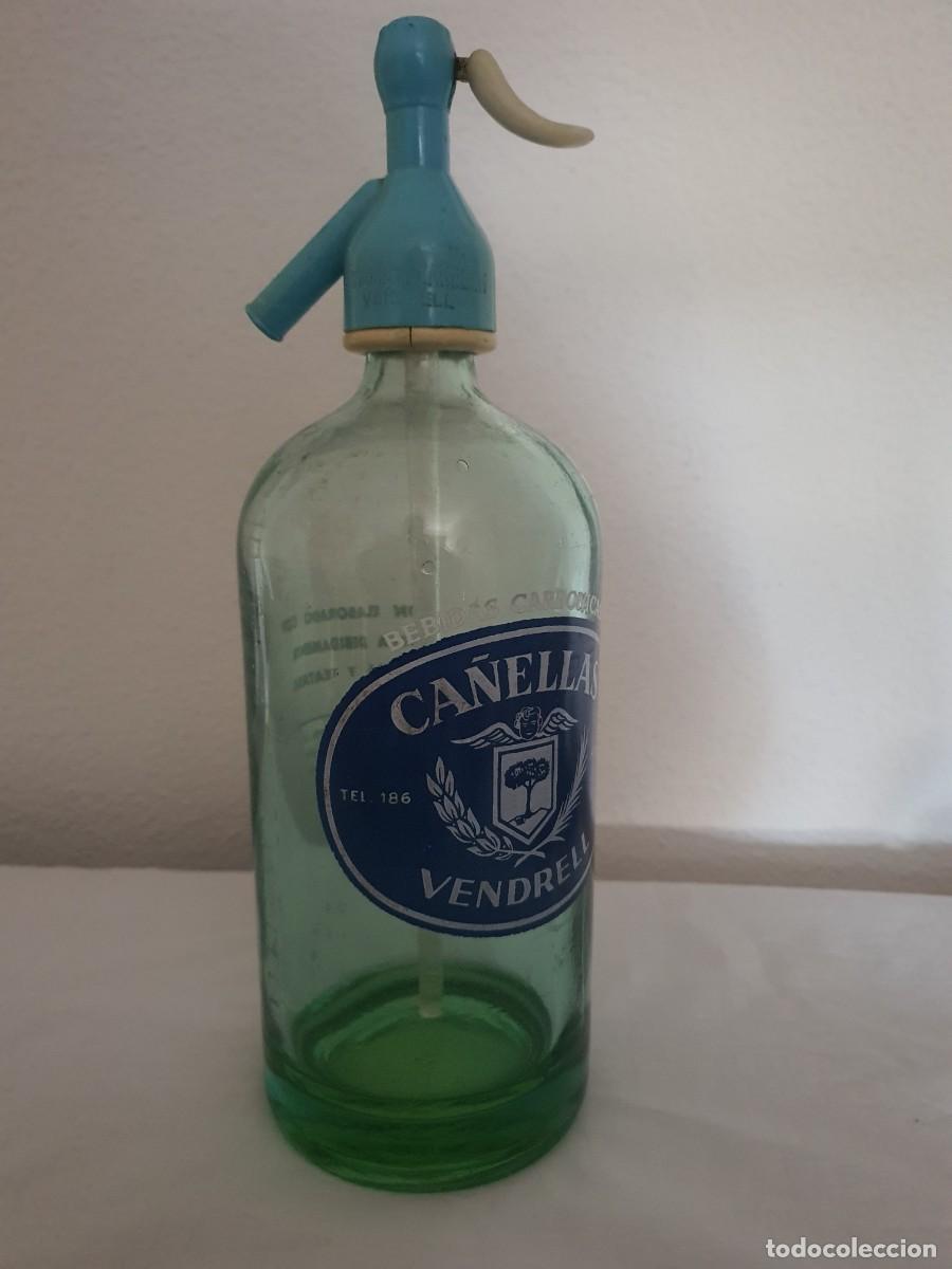 Botellas antiguas: SIFON DE LA MARCA CA&Ntilde;ELLAS - Foto 3