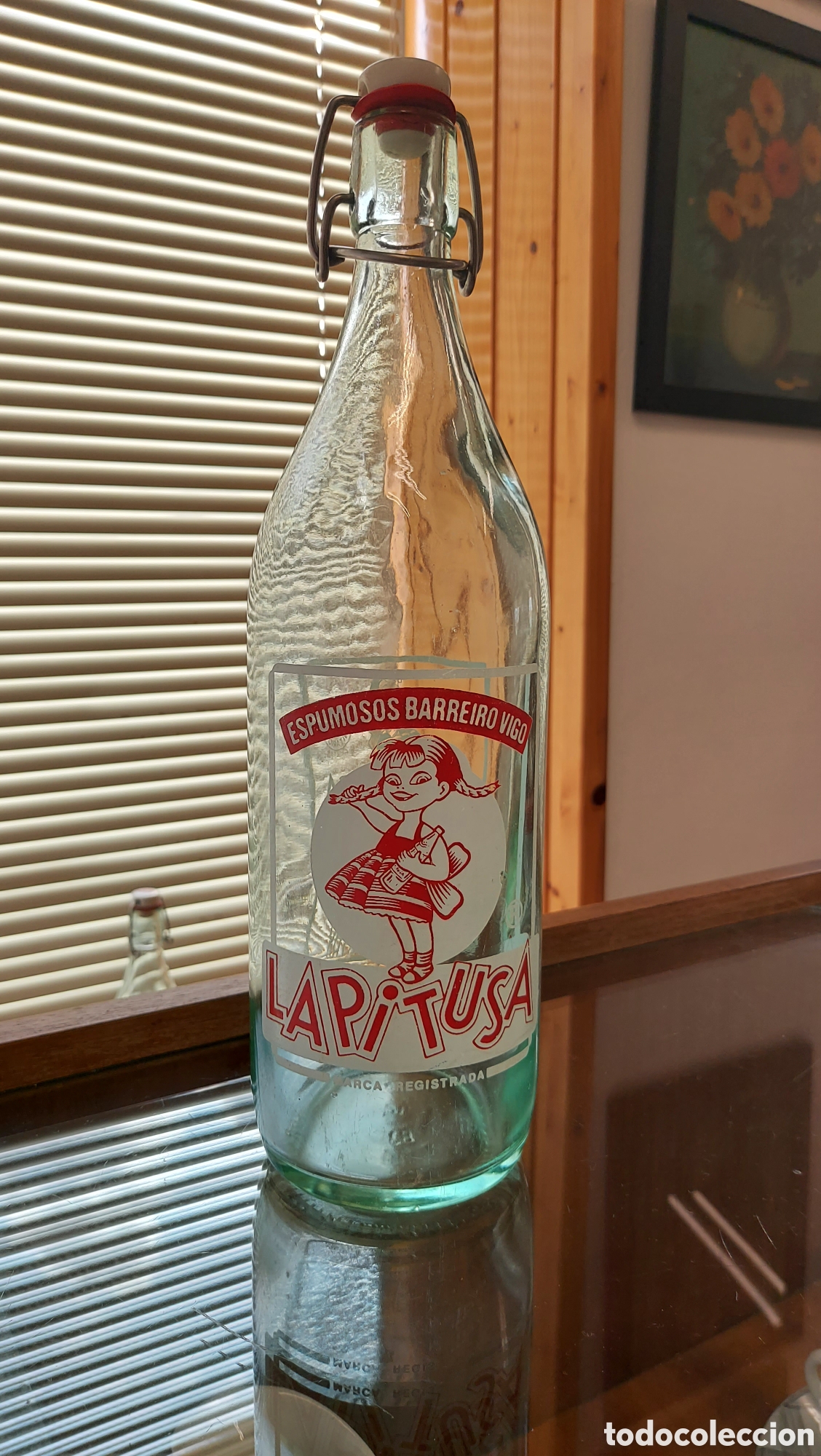 Botellas antiguas: Botella de gaseosa Lapitusa - Foto 1