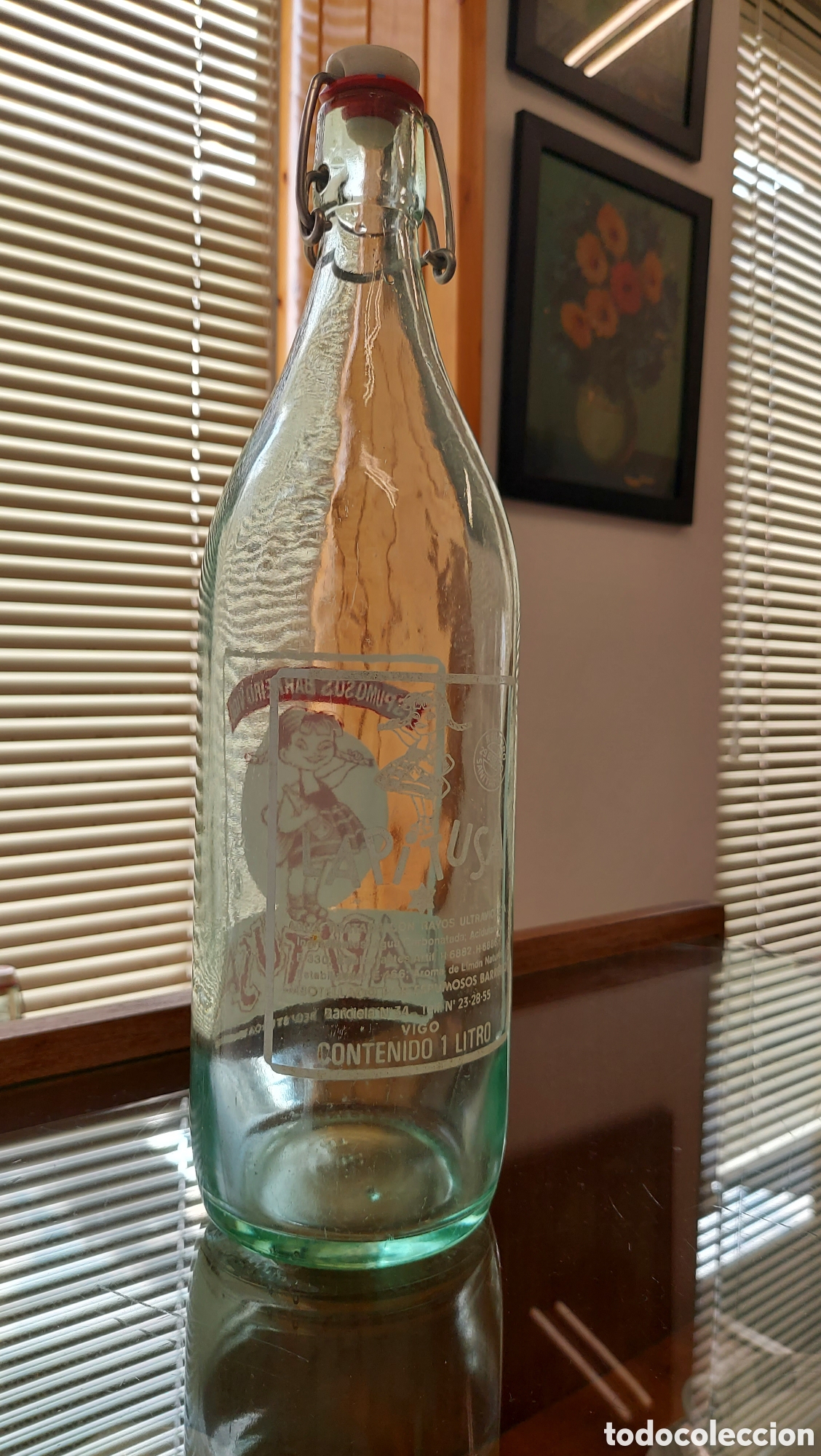 Botellas antiguas: Botella de gaseosa Lapitusa - Foto 2