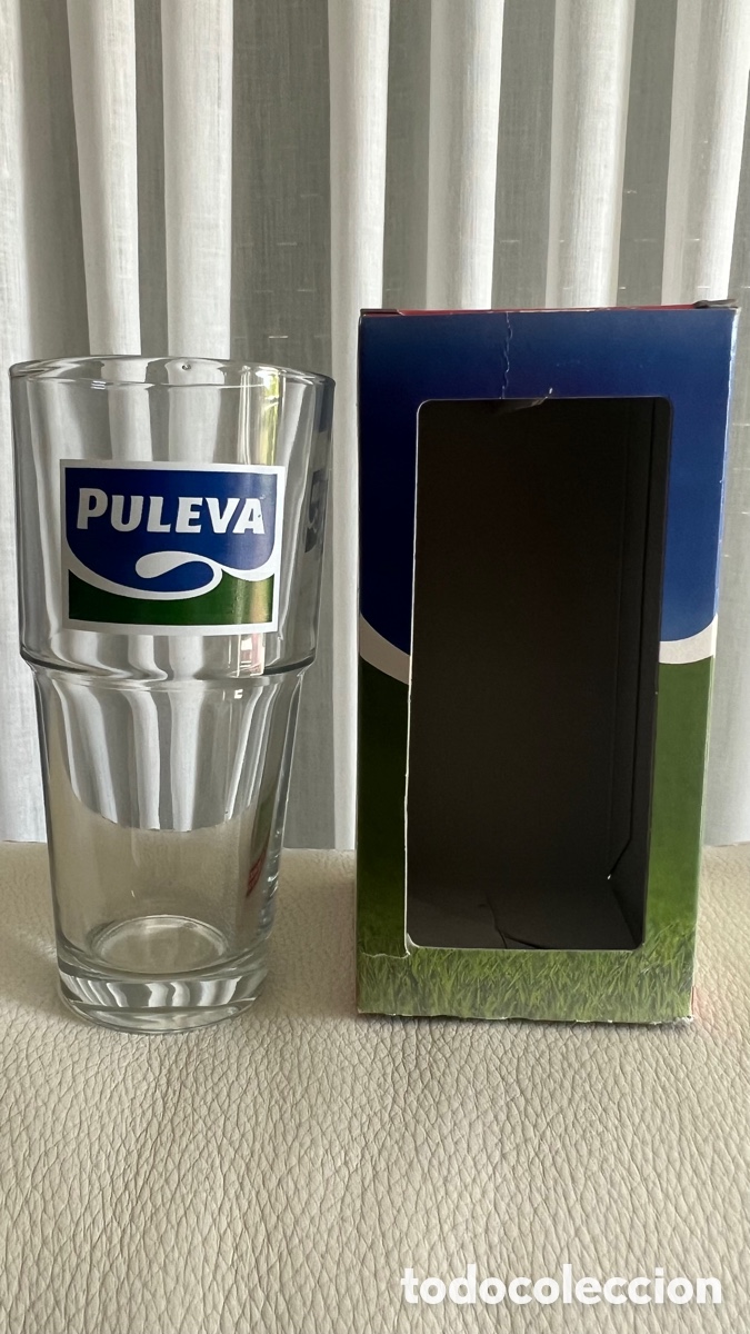 Botellas antiguas: VASO PROMOCIONAL LECHE PULEVA GRANADA - Foto 2