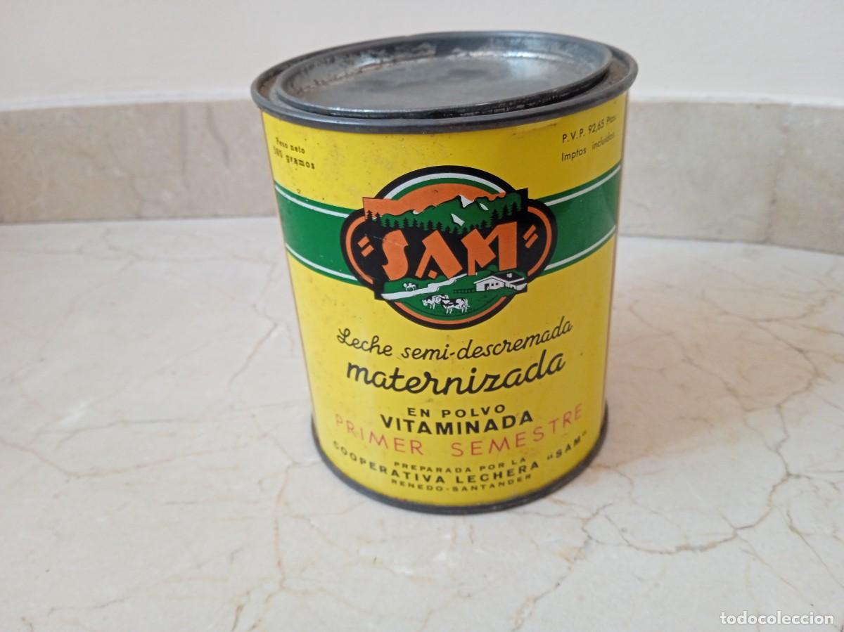 Botellas antiguas: Antiguo bote de Leche Maternizada de Sam. Renedi- Santander - Foto 1
