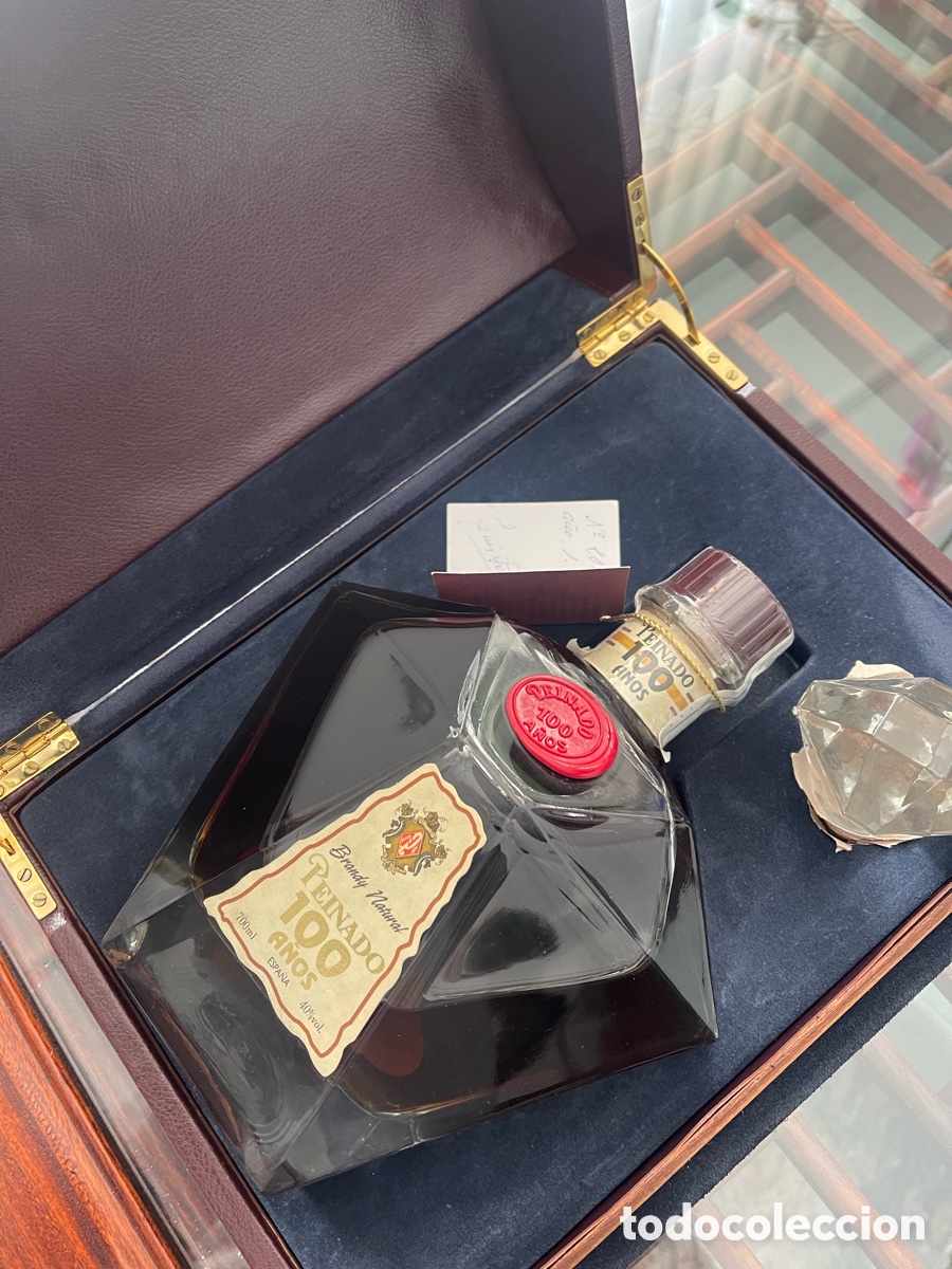 Botellas antiguas: Brandy Peinado 100 a&ntilde;os - Foto 3