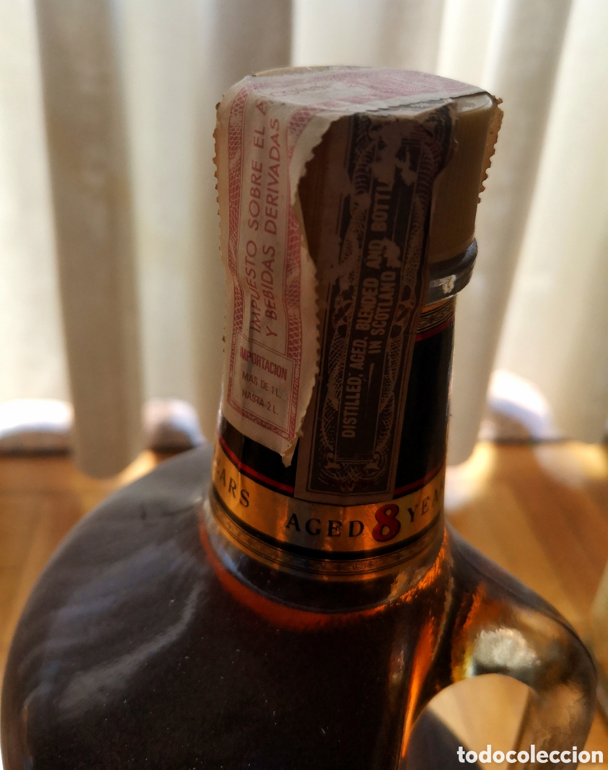 Botellas antiguas: Botellon de 100 Pipers Deluxe aged 8 years - Foto 3